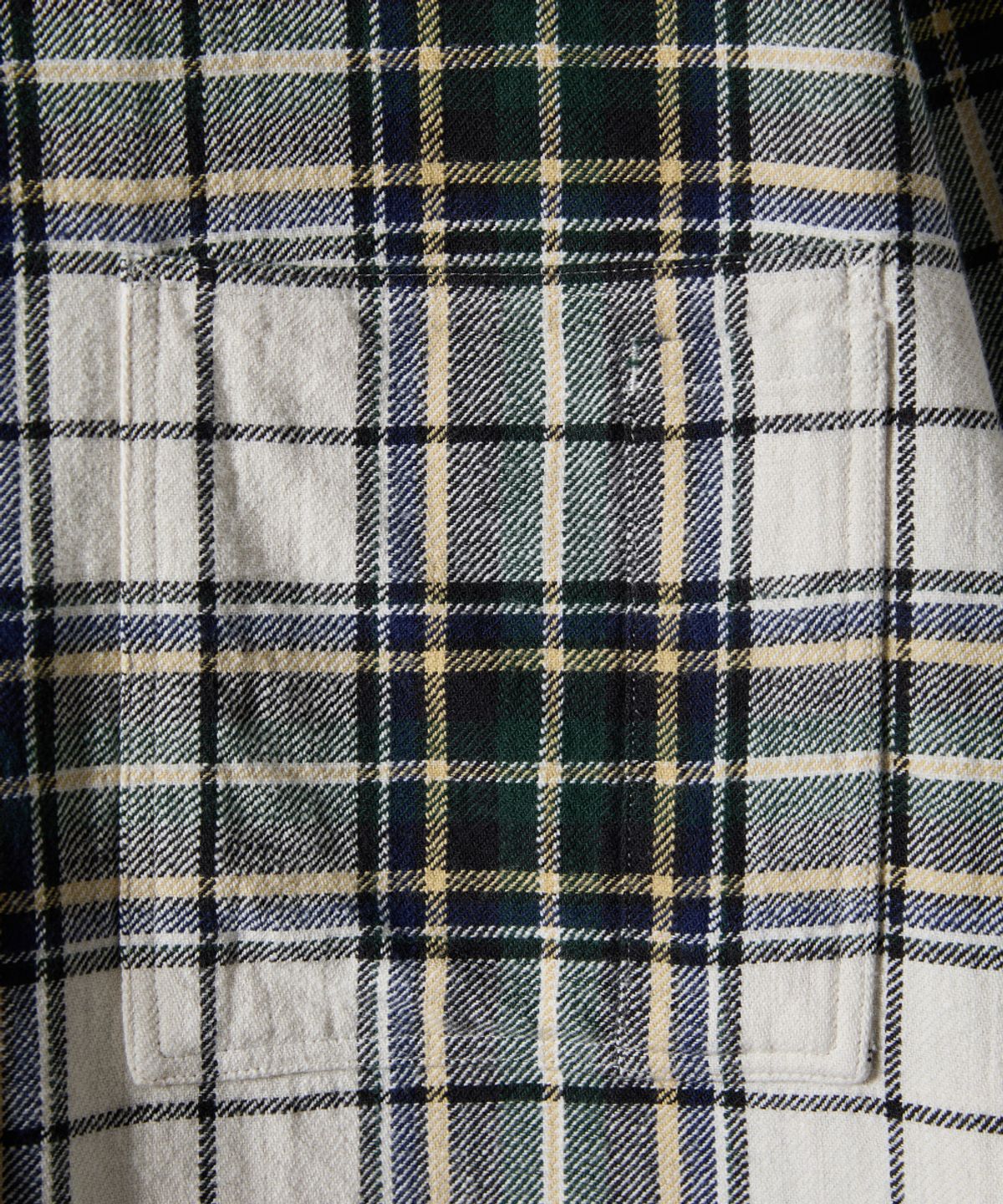 홀리선(HORLISUN) Madison Twill Check Shirt Ecru
