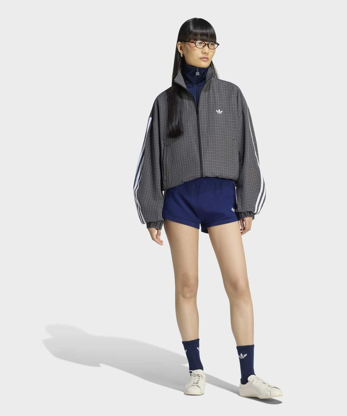 아디다스(ADIDAS) 체크 트랙탑 - 블랙:그레이 / LD5339