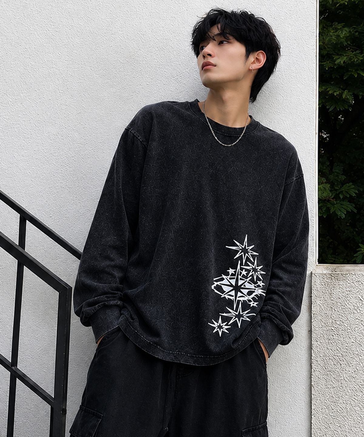 도톤(DOTON) AFTERGLOW ACID LONG SLEEVE  (Khaki)