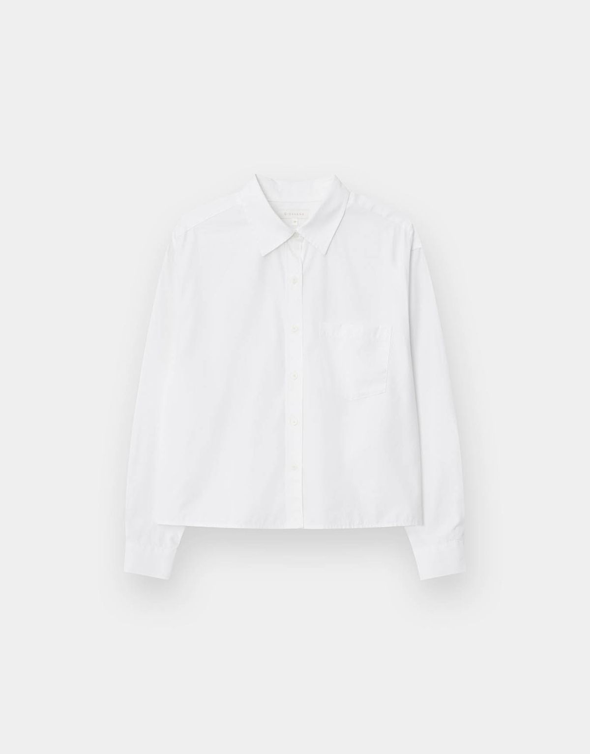 지오다노(GIORDANO) 포플린 크롭 긴팔 셔츠 346904 [3color]