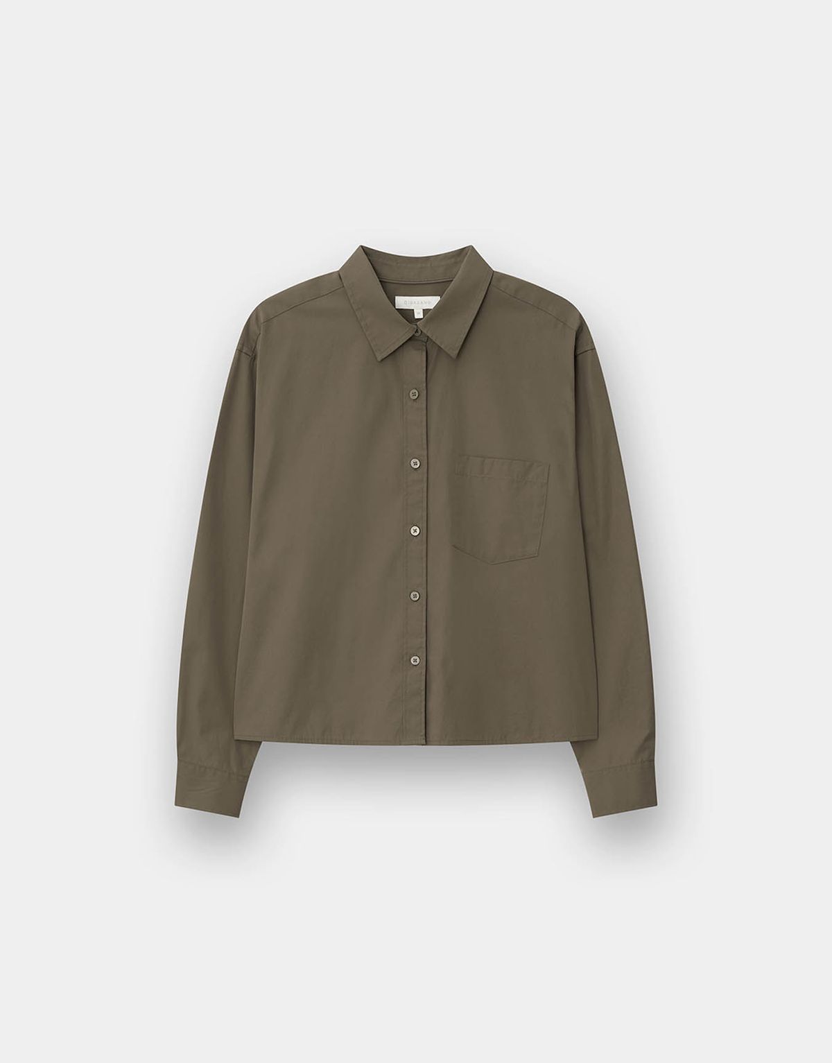 지오다노(GIORDANO) 포플린 크롭 긴팔 셔츠 346904 [3color]