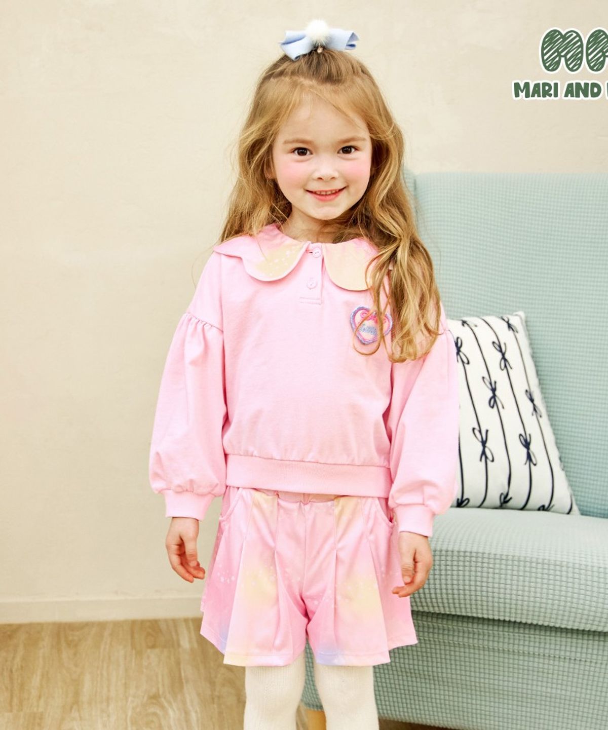 월튼키즈(WALTON KIDS) 블링오로라플리츠상하복