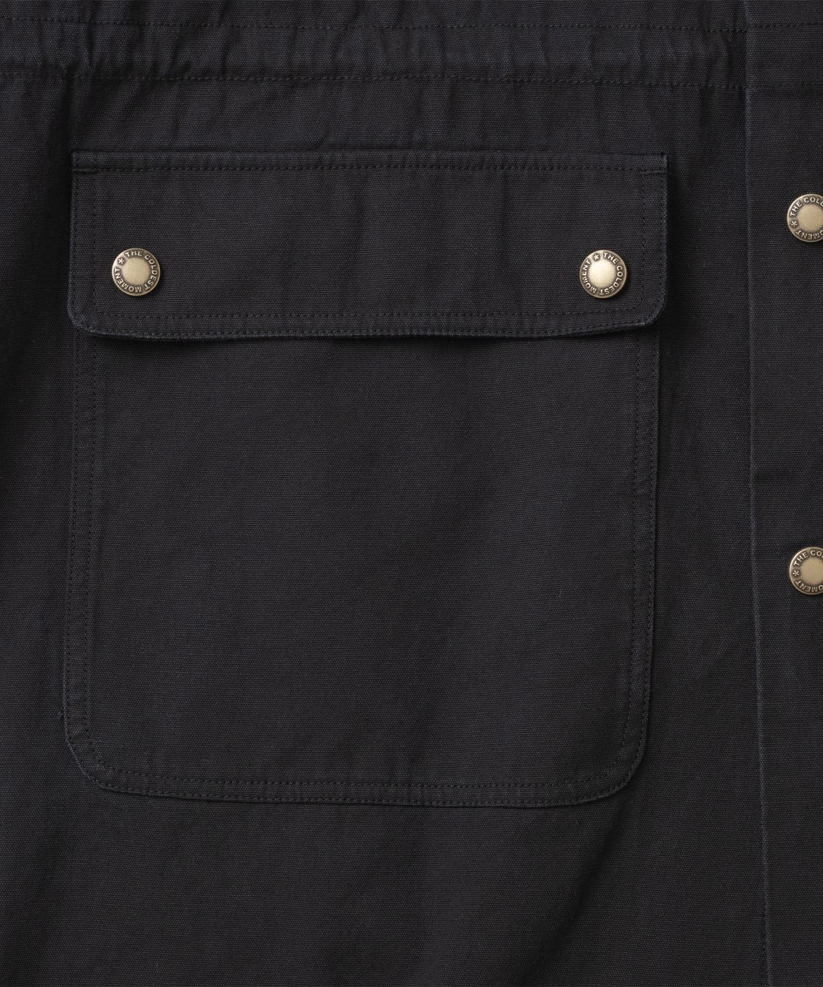 더콜디스트모먼트(THECOLDESTMOMENT) TCM logo snap field jacket (black)