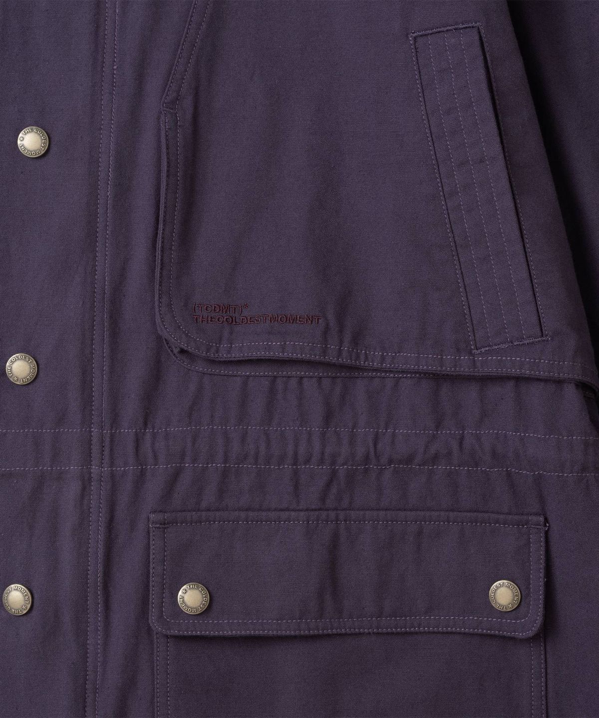 더콜디스트모먼트(THECOLDESTMOMENT) TCM logo snap field jacket (deep purple)
