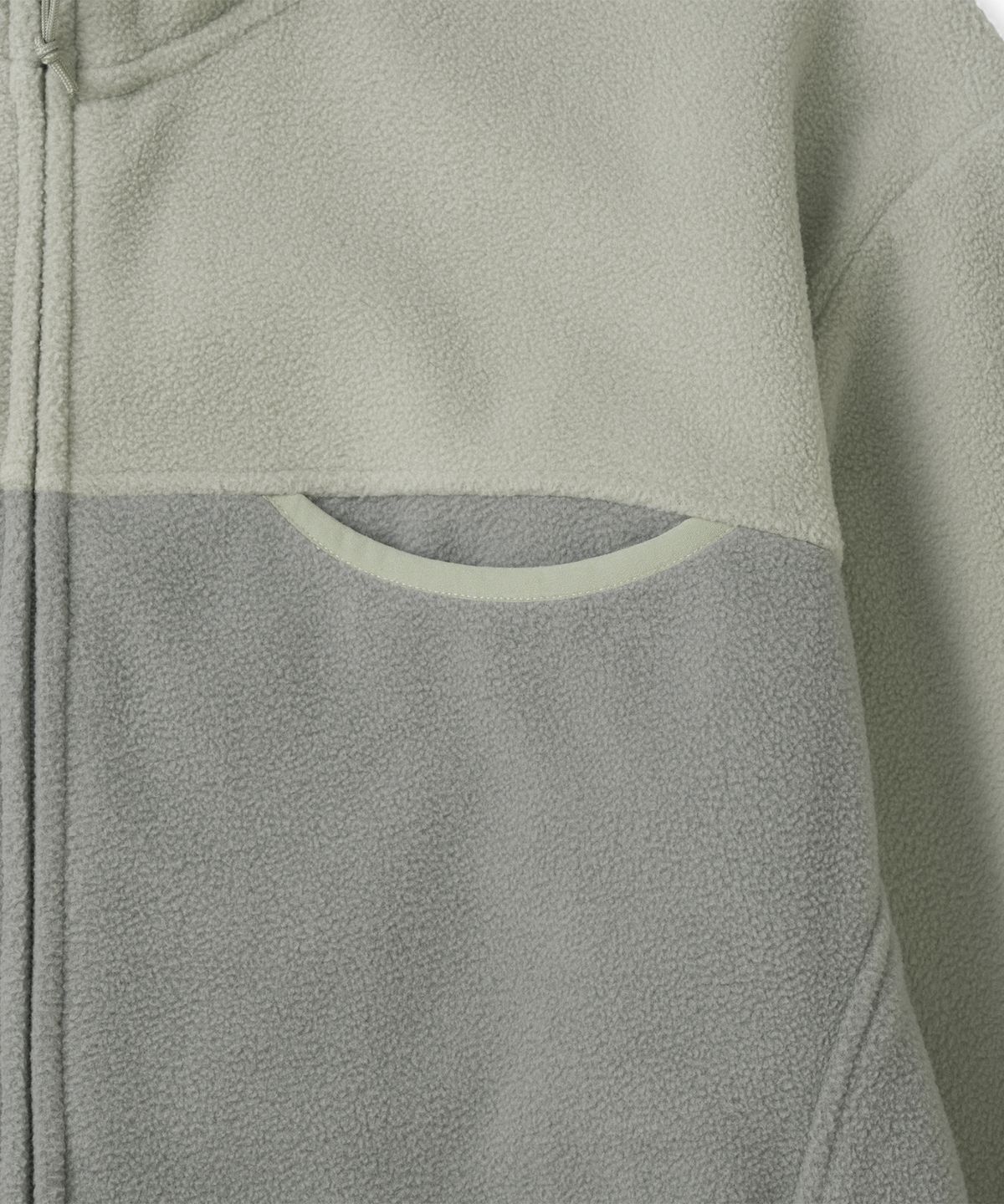 더콜디스트모먼트(THECOLDESTMOMENT) TCM two tone fleece jacket (grey)