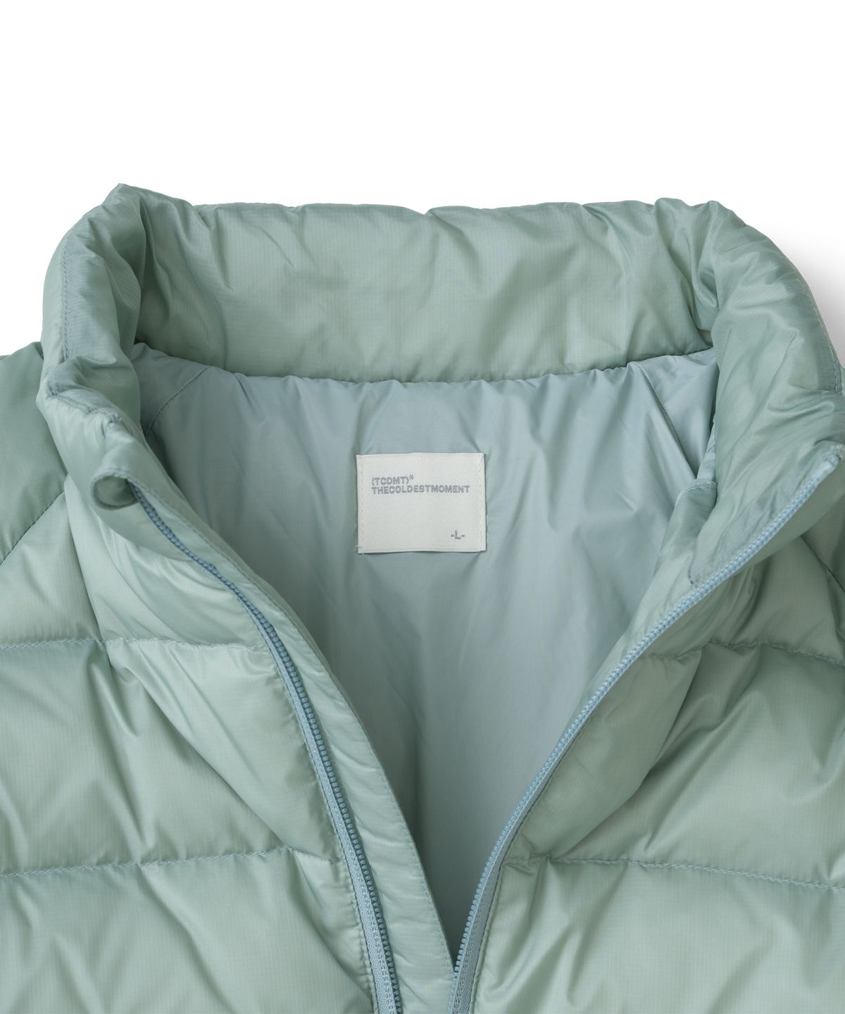 더콜디스트모먼트(THECOLDESTMOMENT) TCM slice fingerhole down jacket (mint)