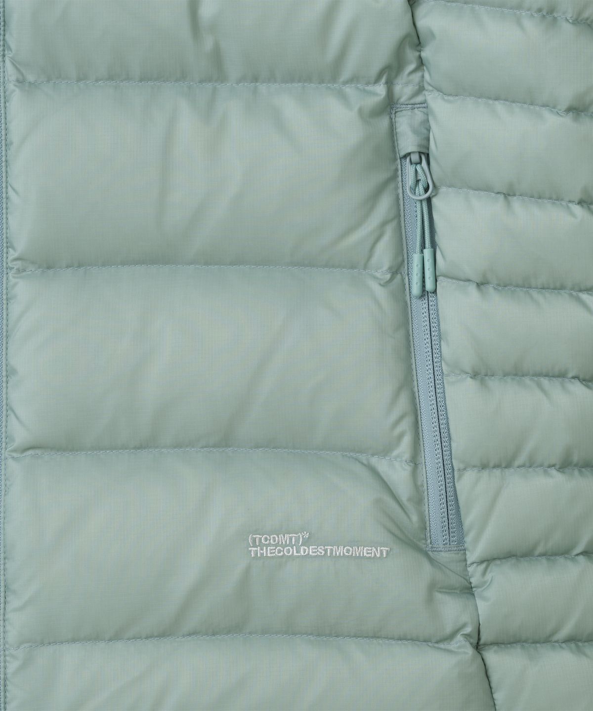더콜디스트모먼트(THECOLDESTMOMENT) TCM slice fingerhole down jacket (mint)