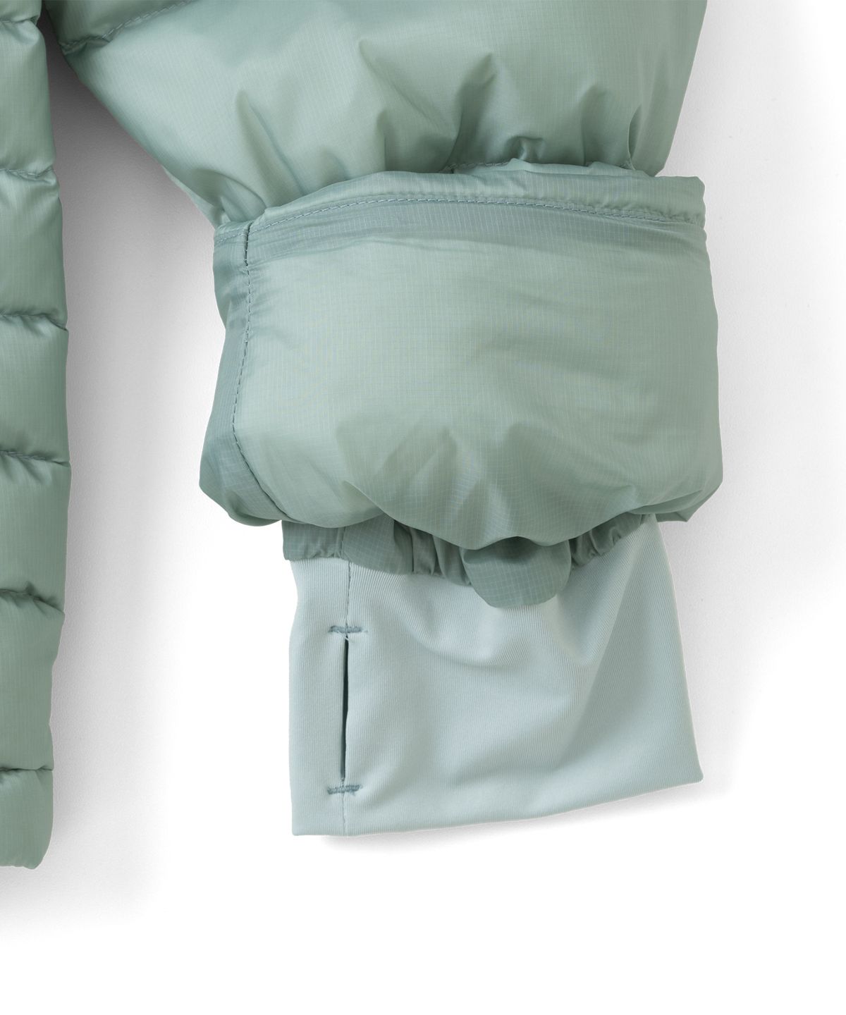 더콜디스트모먼트(THECOLDESTMOMENT) TCM slice fingerhole down jacket (mint)