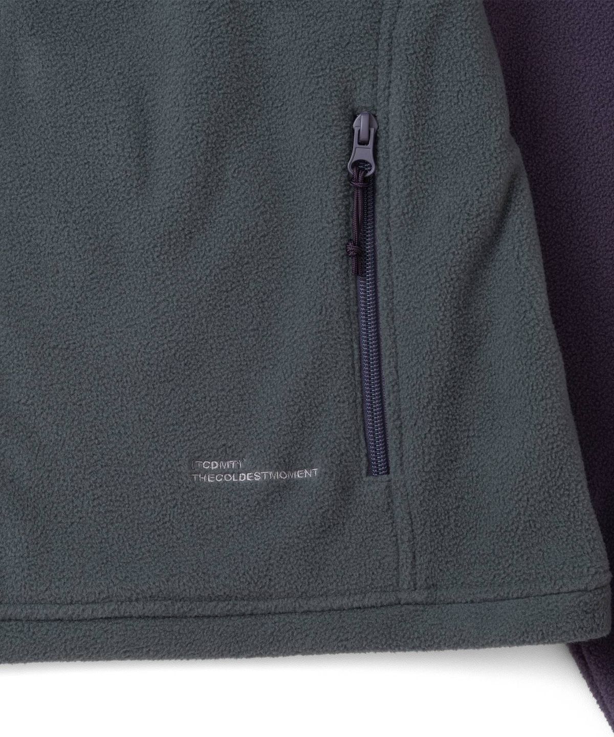 더콜디스트모먼트(THECOLDESTMOMENT) TCM two tone fleece jacket (charcoal)