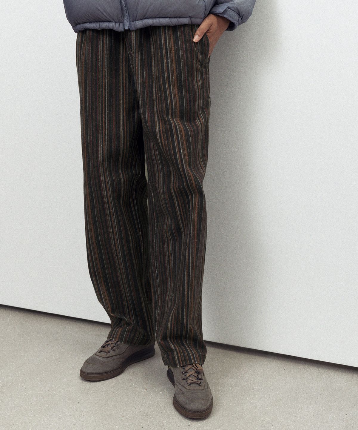 디스이즈네버댓(THISISNEVERTHAT) Striped Flow Pant Black