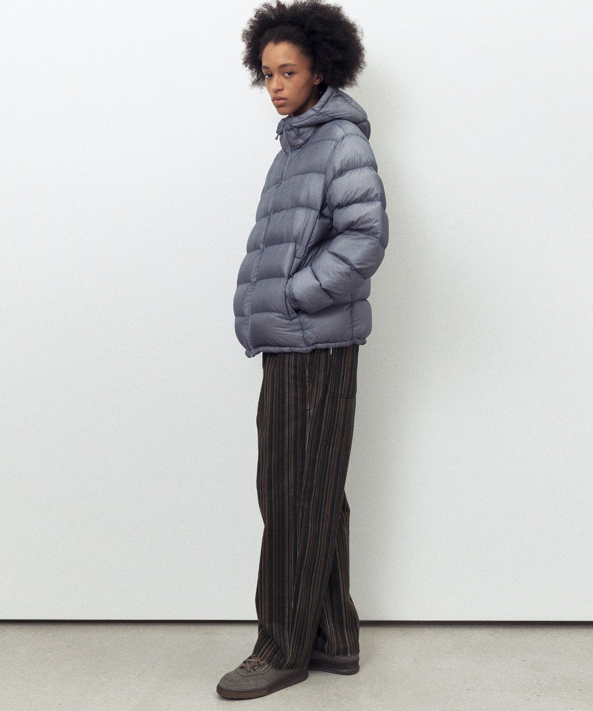 디스이즈네버댓(THISISNEVERTHAT) Striped Flow Pant Black