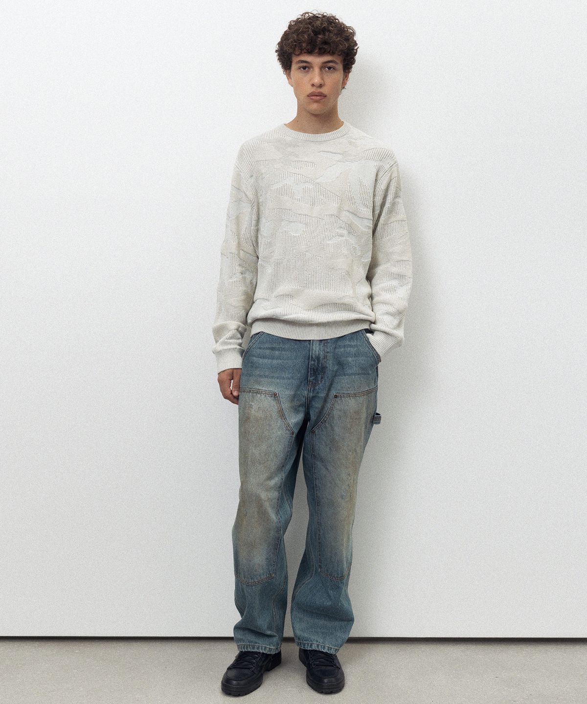 디스이즈네버댓(THISISNEVERTHAT) Denim Double Knee Pant Mud