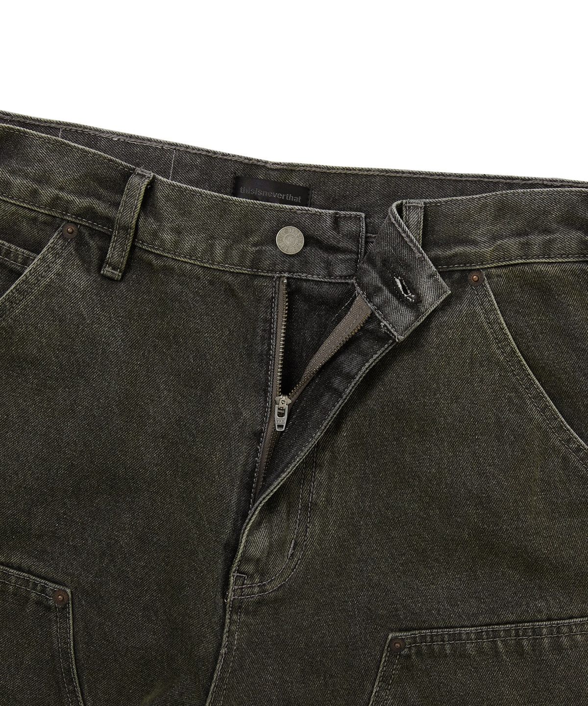 디스이즈네버댓(THISISNEVERTHAT) Denim Double Knee Pant Olive