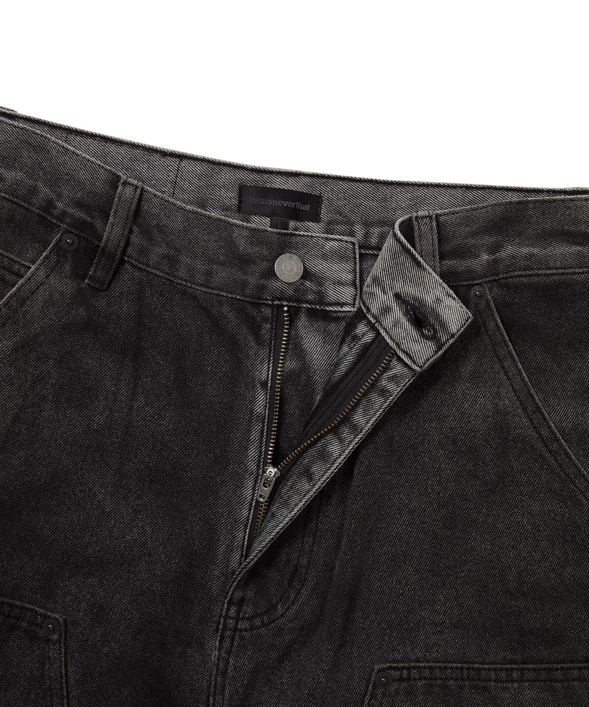 디스이즈네버댓(THISISNEVERTHAT) Denim Double Knee Pant Washed Black