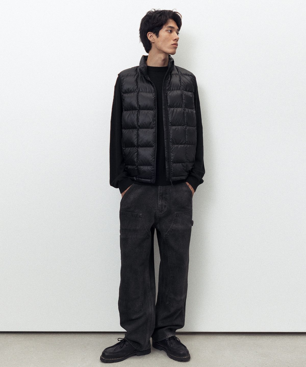 디스이즈네버댓(THISISNEVERTHAT) Denim Double Knee Pant Washed Black