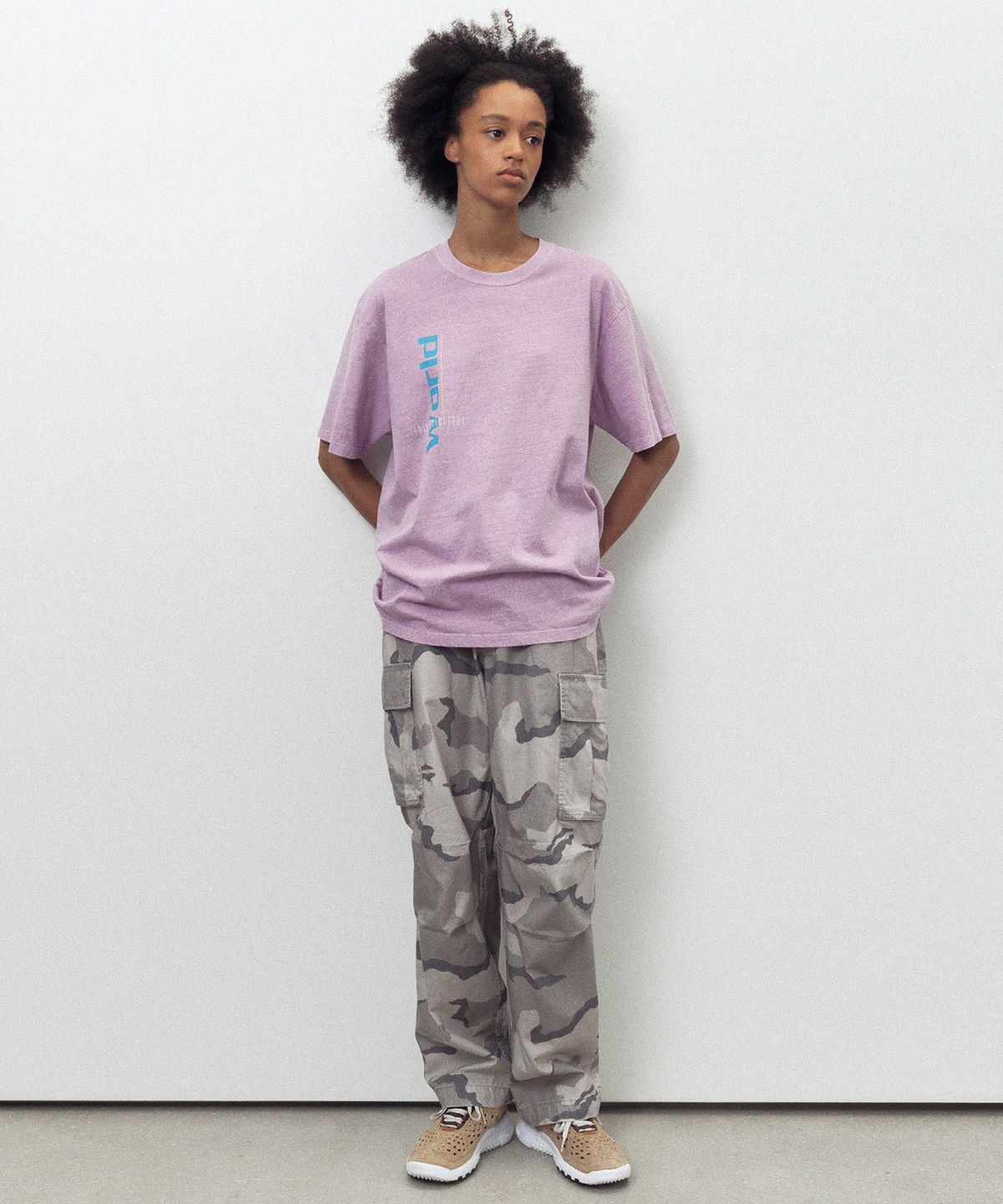 디스이즈네버댓(THISISNEVERTHAT) From the World Tee Plum