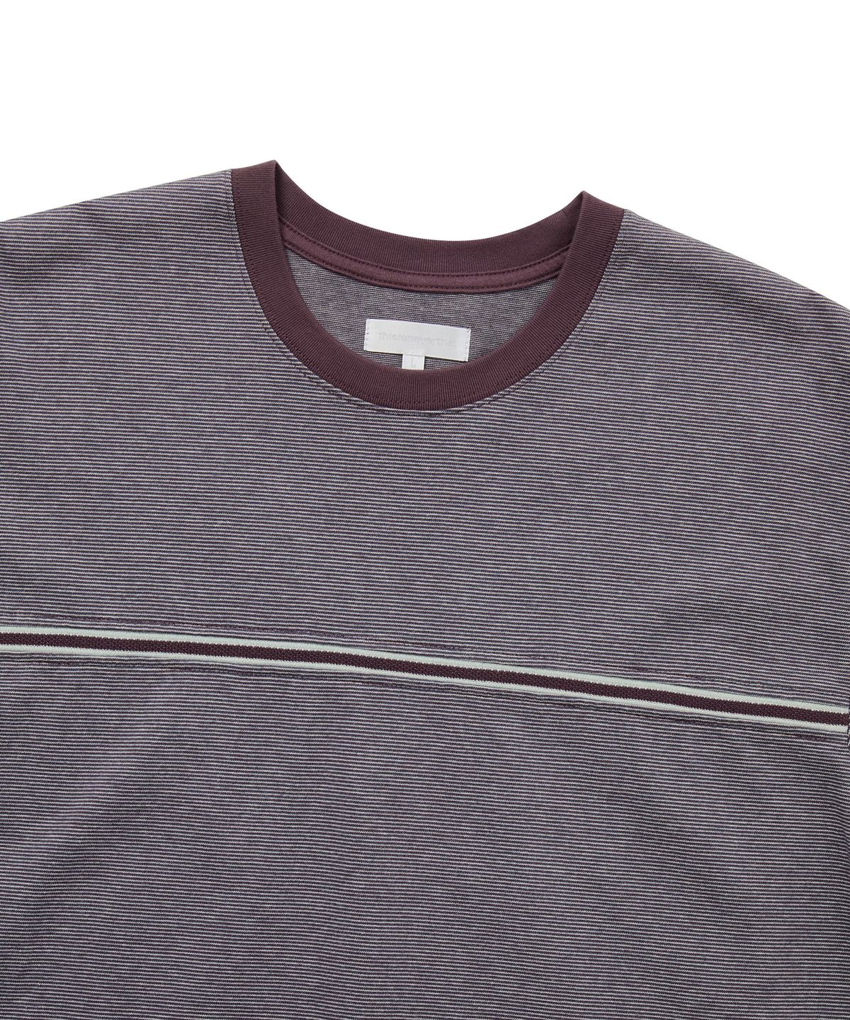 디스이즈네버댓(THISISNEVERTHAT) Micro Striped Tee Wine