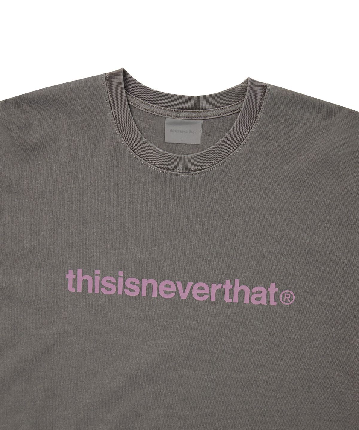 디스이즈네버댓(THISISNEVERTHAT) T-Logo L/S Tee Dark Grey