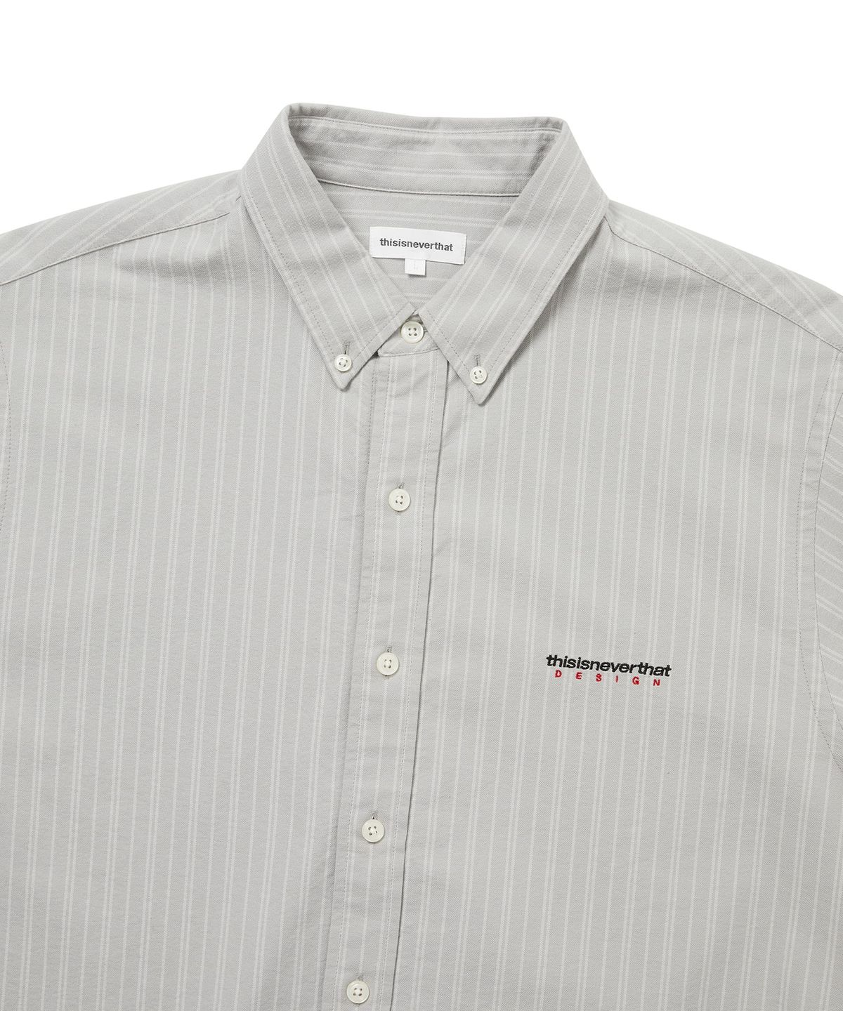 디스이즈네버댓(THISISNEVERTHAT) DSN Striped Oxford Shirt Grey