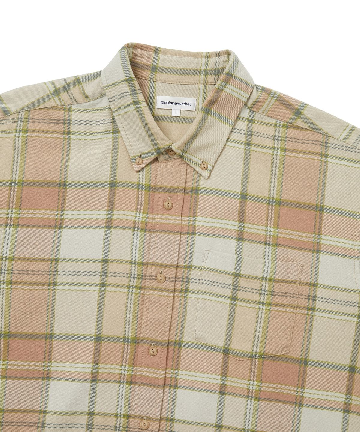 디스이즈네버댓(THISISNEVERTHAT) Flannel Check Shirt Coral