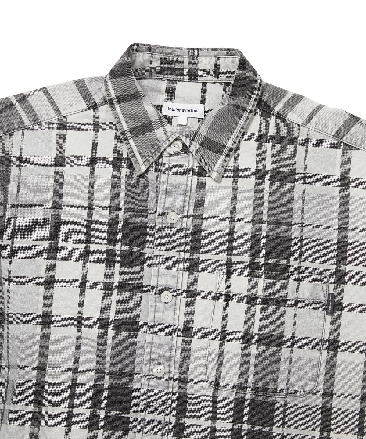 디스이즈네버댓(THISISNEVERTHAT) Washed Check Shirt Grey