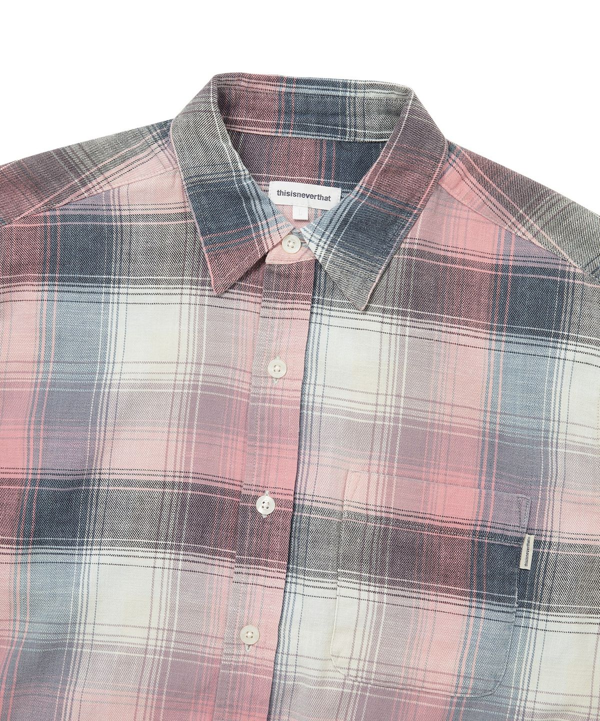 디스이즈네버댓(THISISNEVERTHAT) Washed Check Shirt Pink