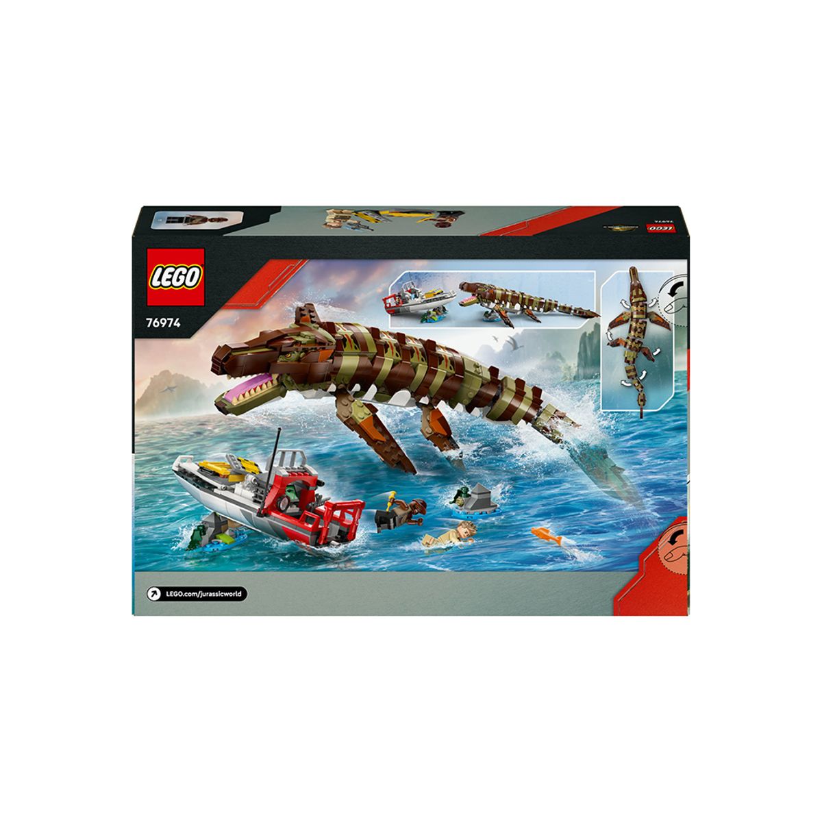 레고(LEGO) 레고 쥬라기월드 76974 브릭 조립식 모사사우루스 보트 미션 [레고공식]