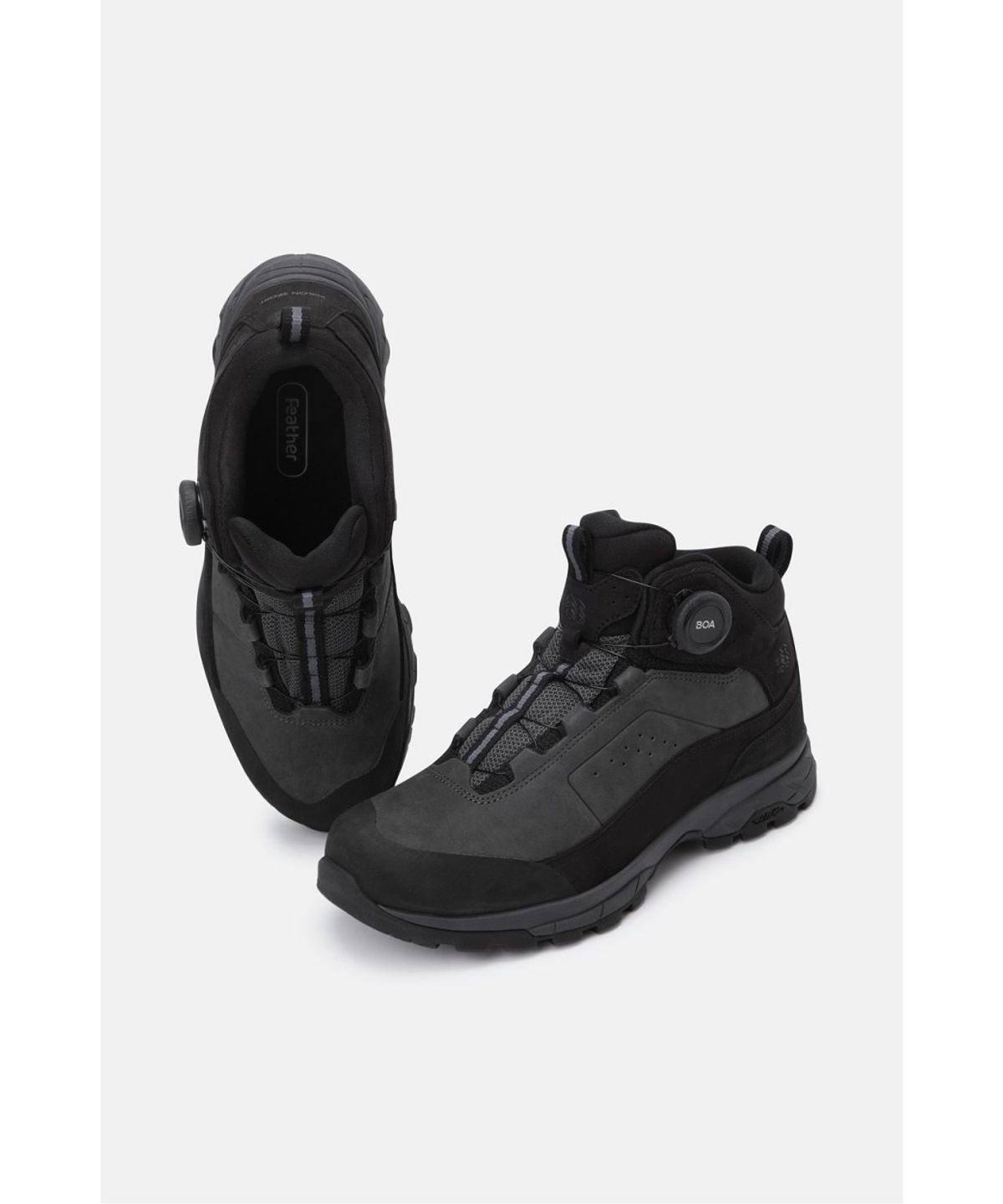 코오롱스포츠(KOLON SPORT) 미드컷 하이킹 슈즈 페더 BOA GTX FE4HX26520GRY