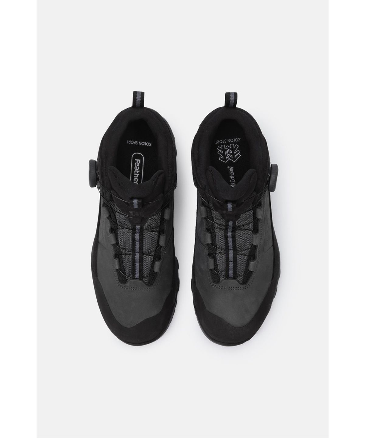 코오롱스포츠(KOLON SPORT) 미드컷 하이킹 슈즈 페더 BOA GTX FE4HX26520GRY