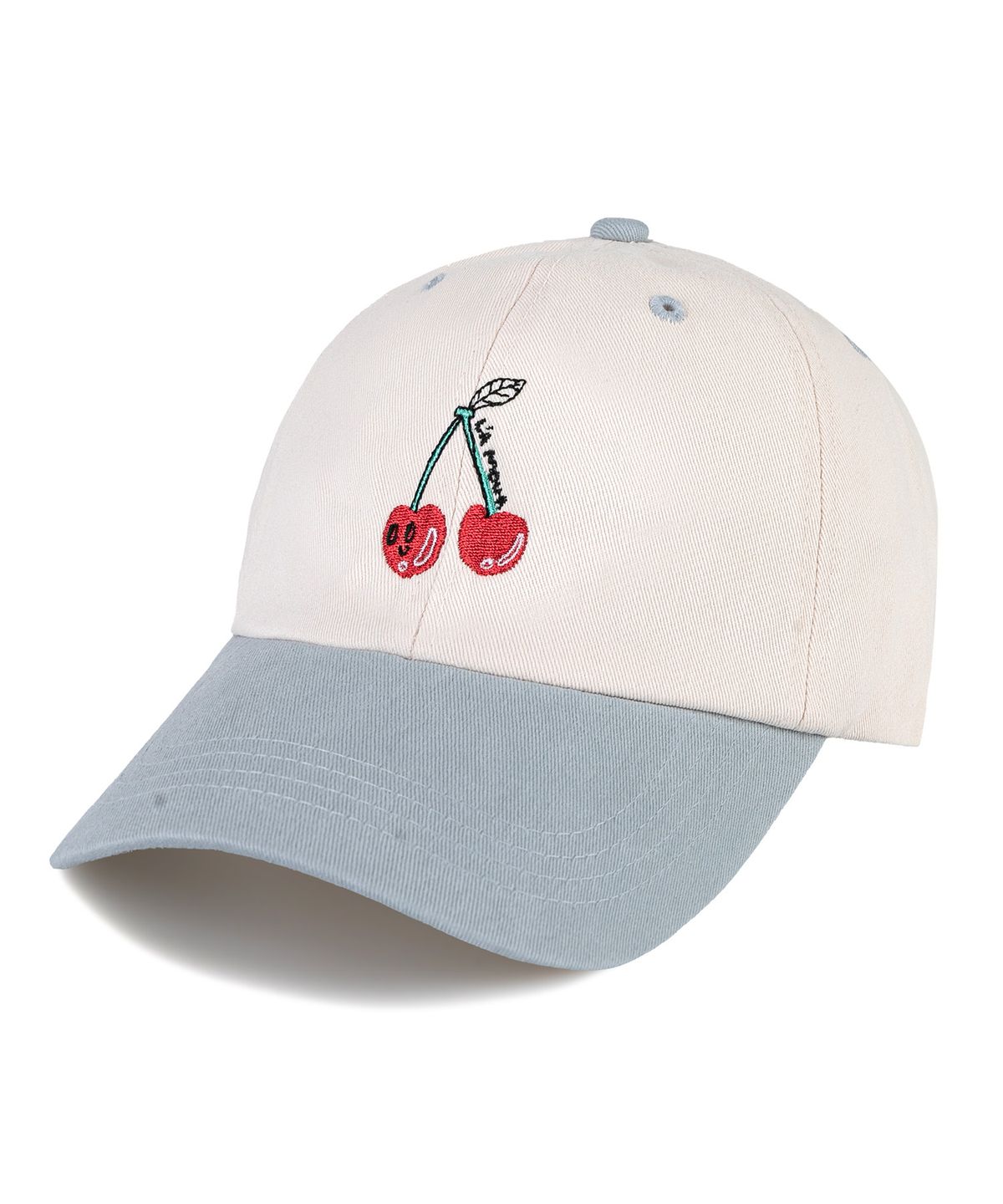 비치스앤 크림 키즈(BEACHESAND CREAM KIDS) 체리 페이스 투톤 볼캡-베이비블루(cherry face two-tone ball cap)