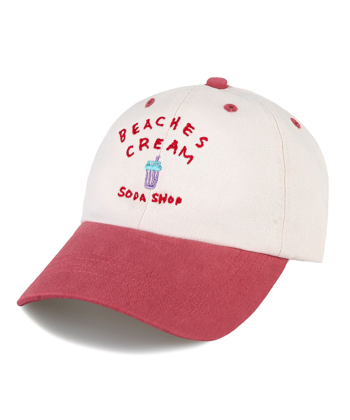 비치스앤 크림 키즈(BEACHESAND CREAM KIDS) 소다샵 투톤 볼캡-핑크(Soda shop two-tone Ball Cap)