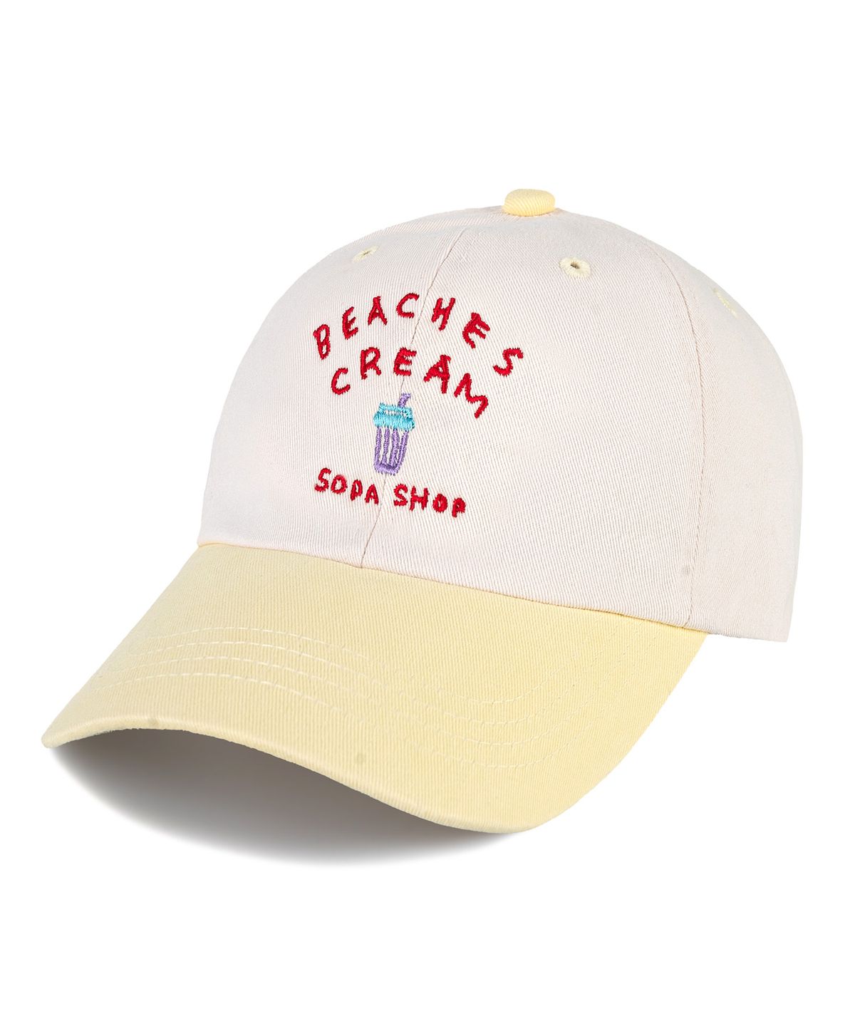 비치스앤 크림 키즈(BEACHESAND CREAM KIDS) 소다샵 투톤 볼캡-옐로우(Soda shop two-tone Ball Cap)