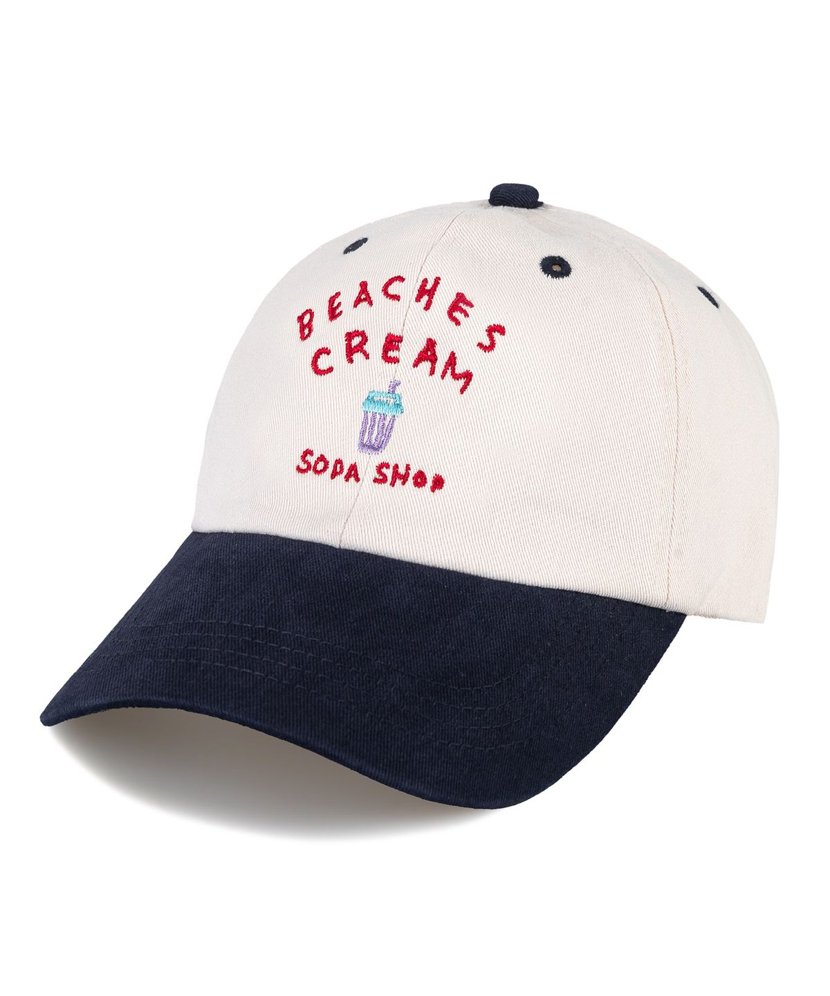 비치스앤 크림 키즈(BEACHESAND CREAM KIDS) 소다샵 투톤 볼캡-네이비(Soda shop two-tone Ball Cap)