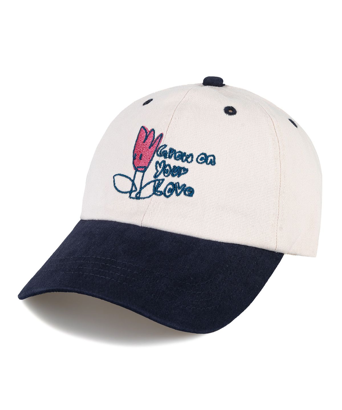 비치스앤 크림 키즈(BEACHESAND CREAM KIDS) 그로우 러브 투톤 볼캡-네이비(Grow love shop two-tone Ball Cap)