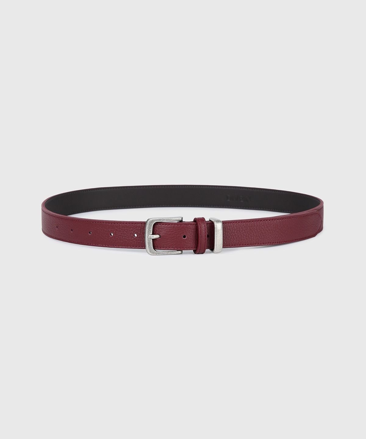 다이브인(DIVEIN) VINTAGE SHRUNKEN LEATHER BELT (BURGUNDY)