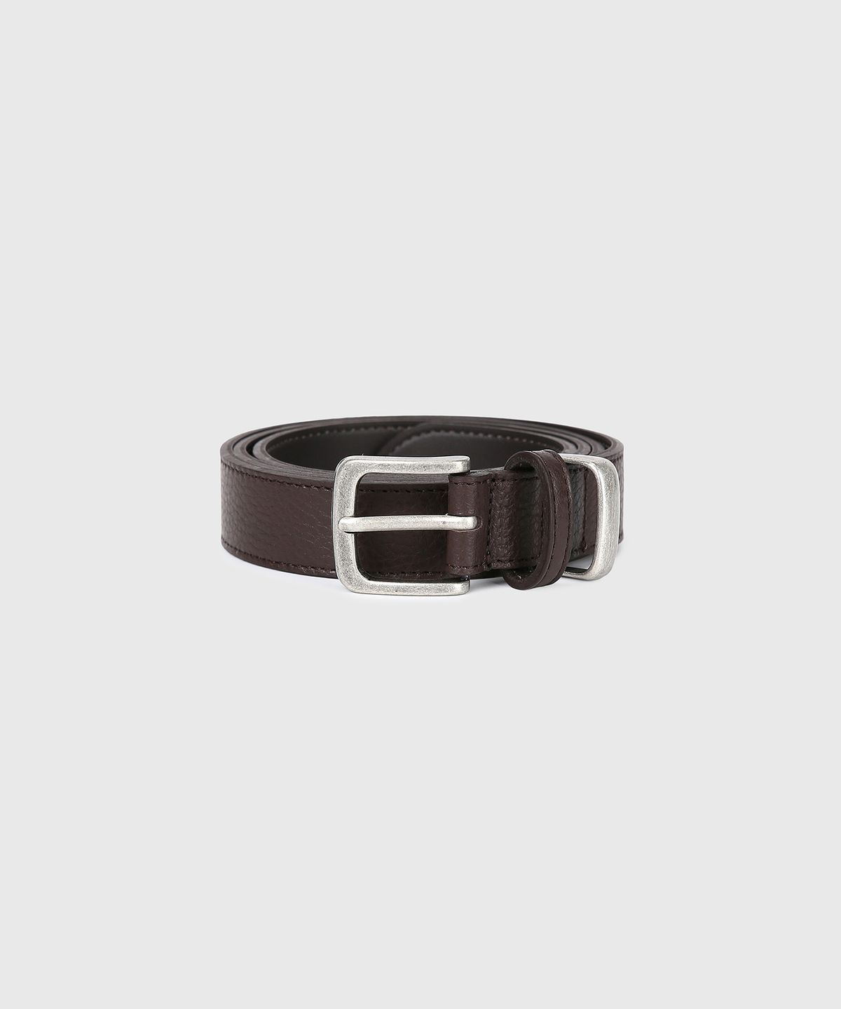 다이브인(DIVEIN) VINTAGE SHRUNKEN LEATHER BELT (BROWN)