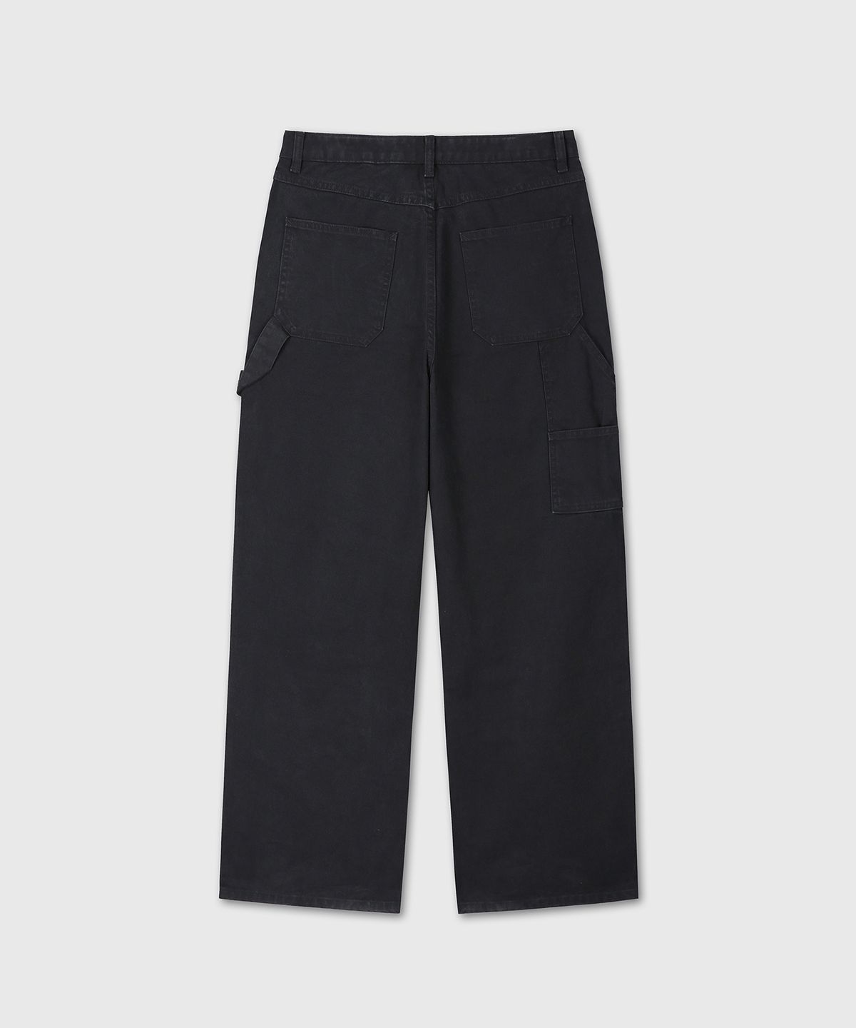 다이브인(DIVEIN) DAMAGED OXFORD DOUBLE KNEE PANTS (BLACK)