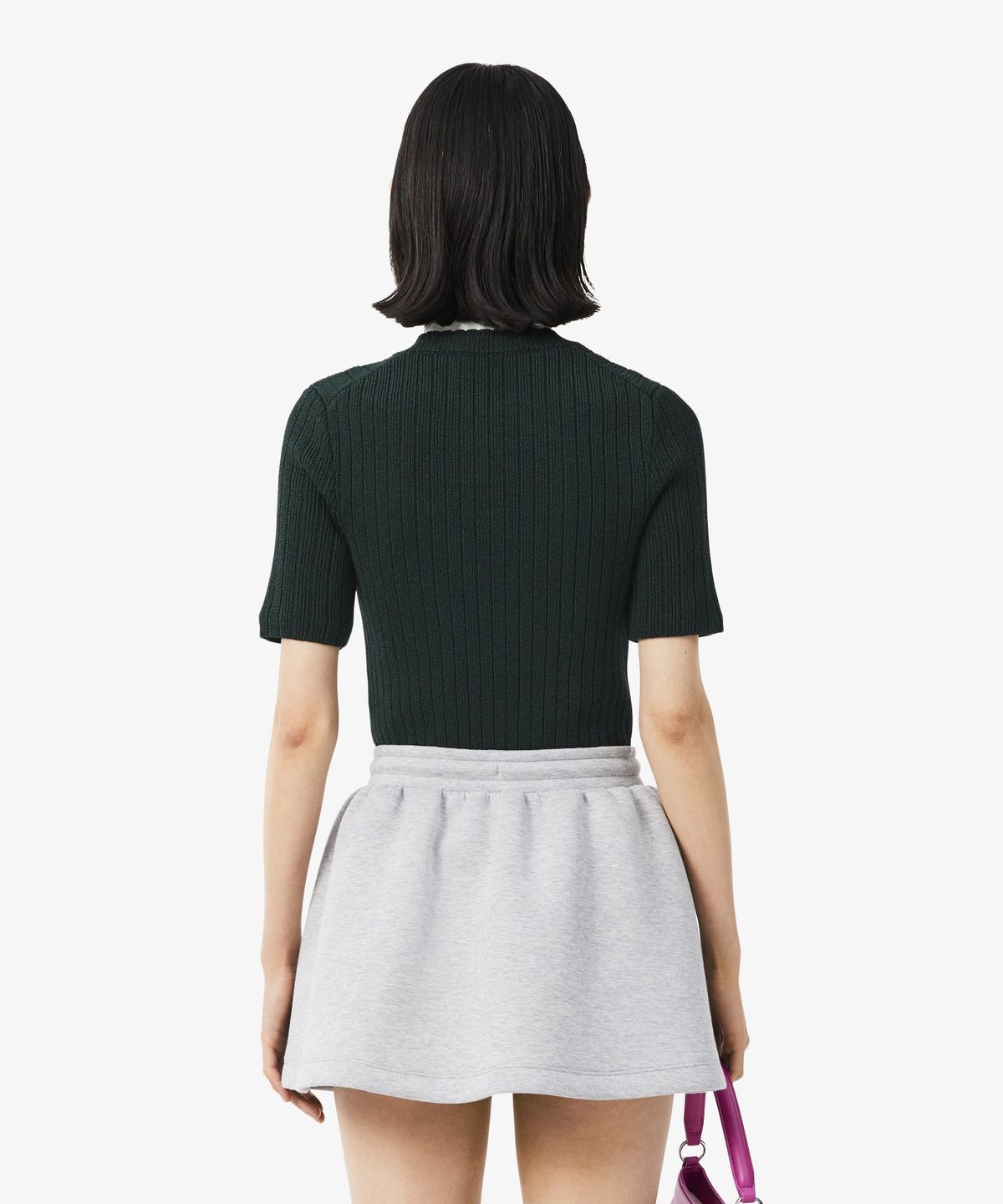 라코스테(LACOSTE) 여성 스캘럽 디테일 반팔 스웨터 AF8254-56N YZP