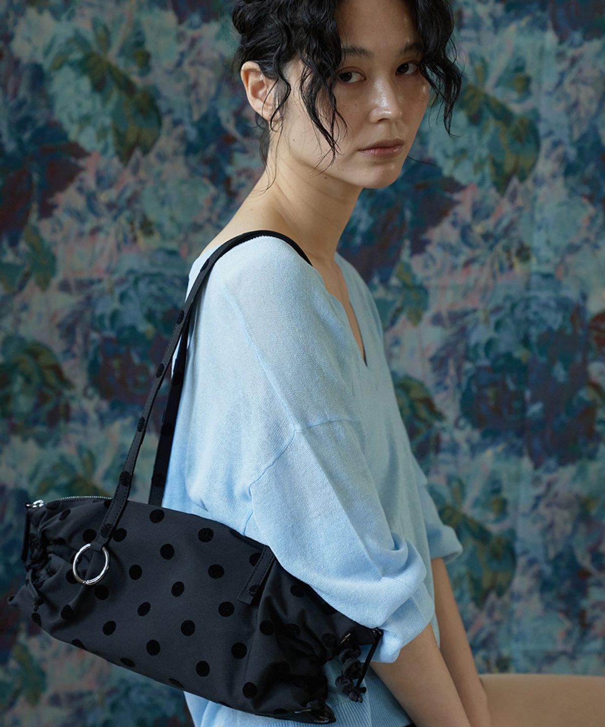 콰니(KWANI) Rufflee Dottie Bag Black - Small