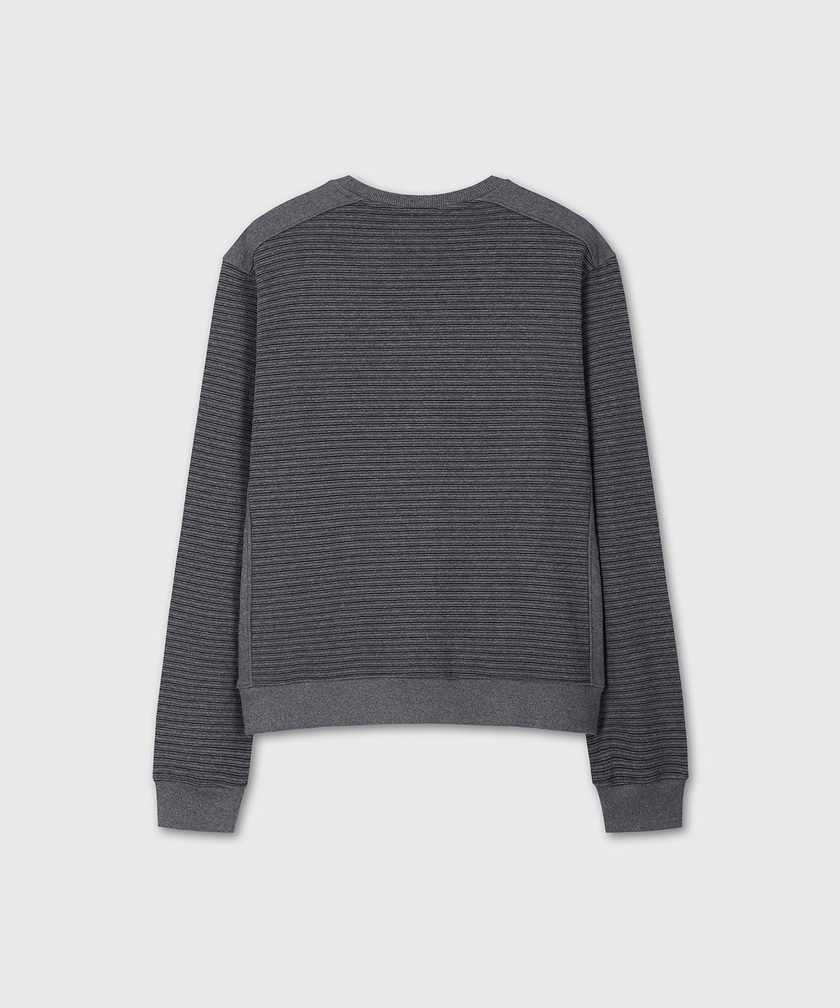 다이브인(DIVEIN) STRIPE CROP SWEATSHIRTS (CHARCOAL/BLACK)
