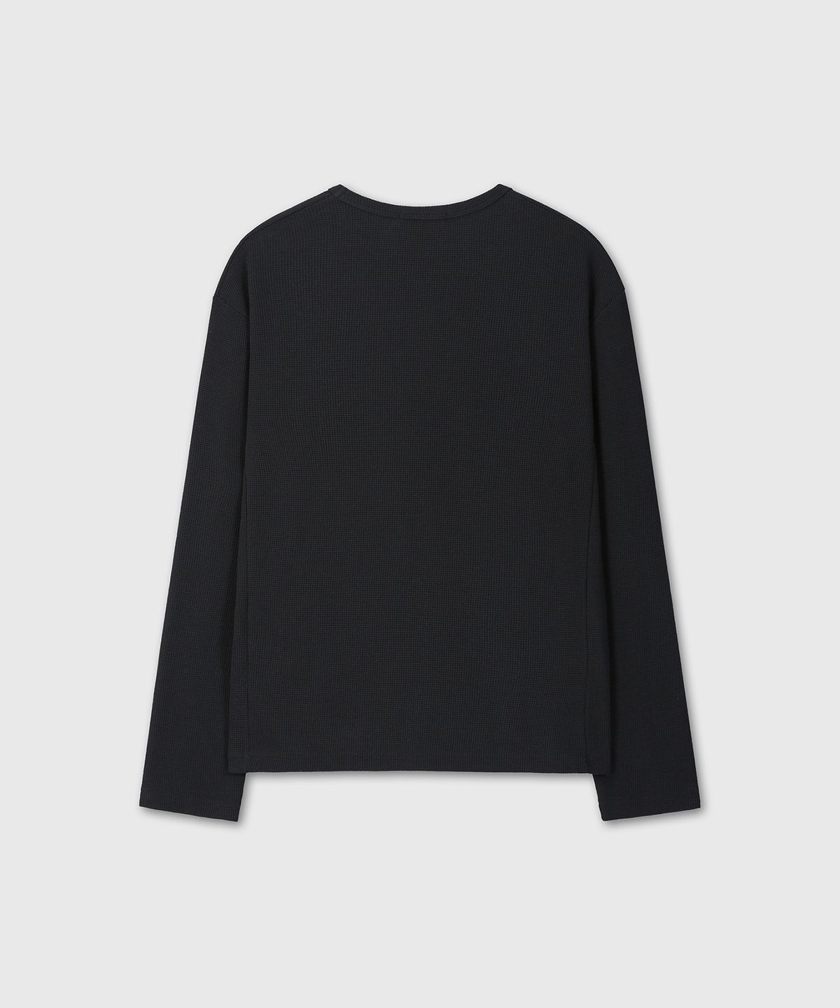 다이브인(DIVEIN) UNIFORM WAFFLE LONG SLEEVE (BLACK)