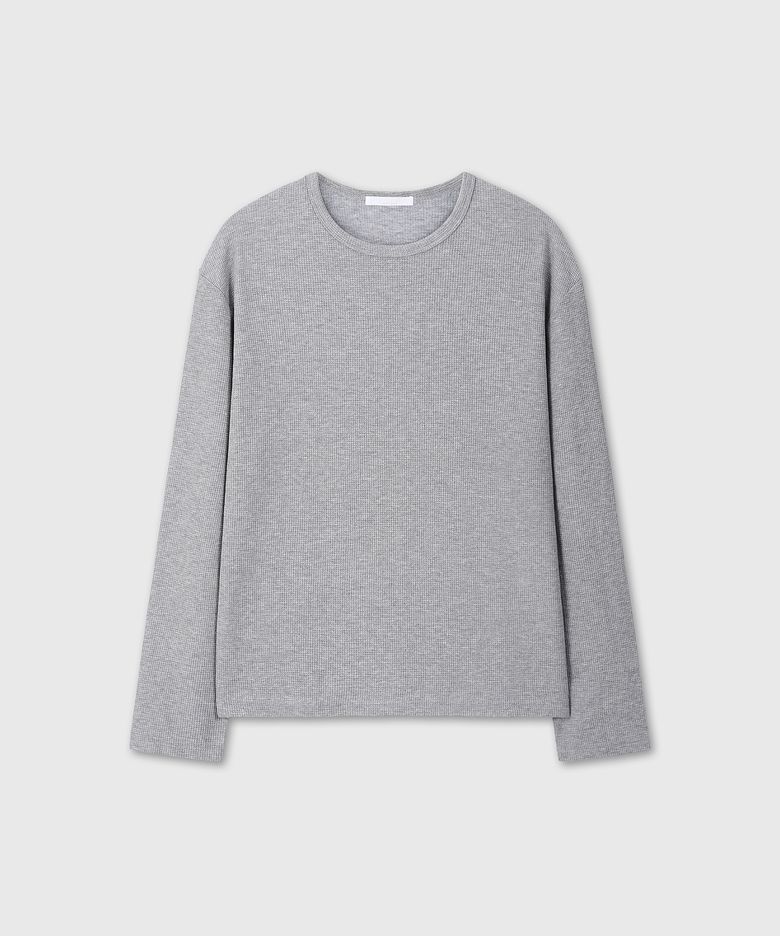 UNIFORM WAFFLE LONG SLEEVE (MELANGE GRAY)