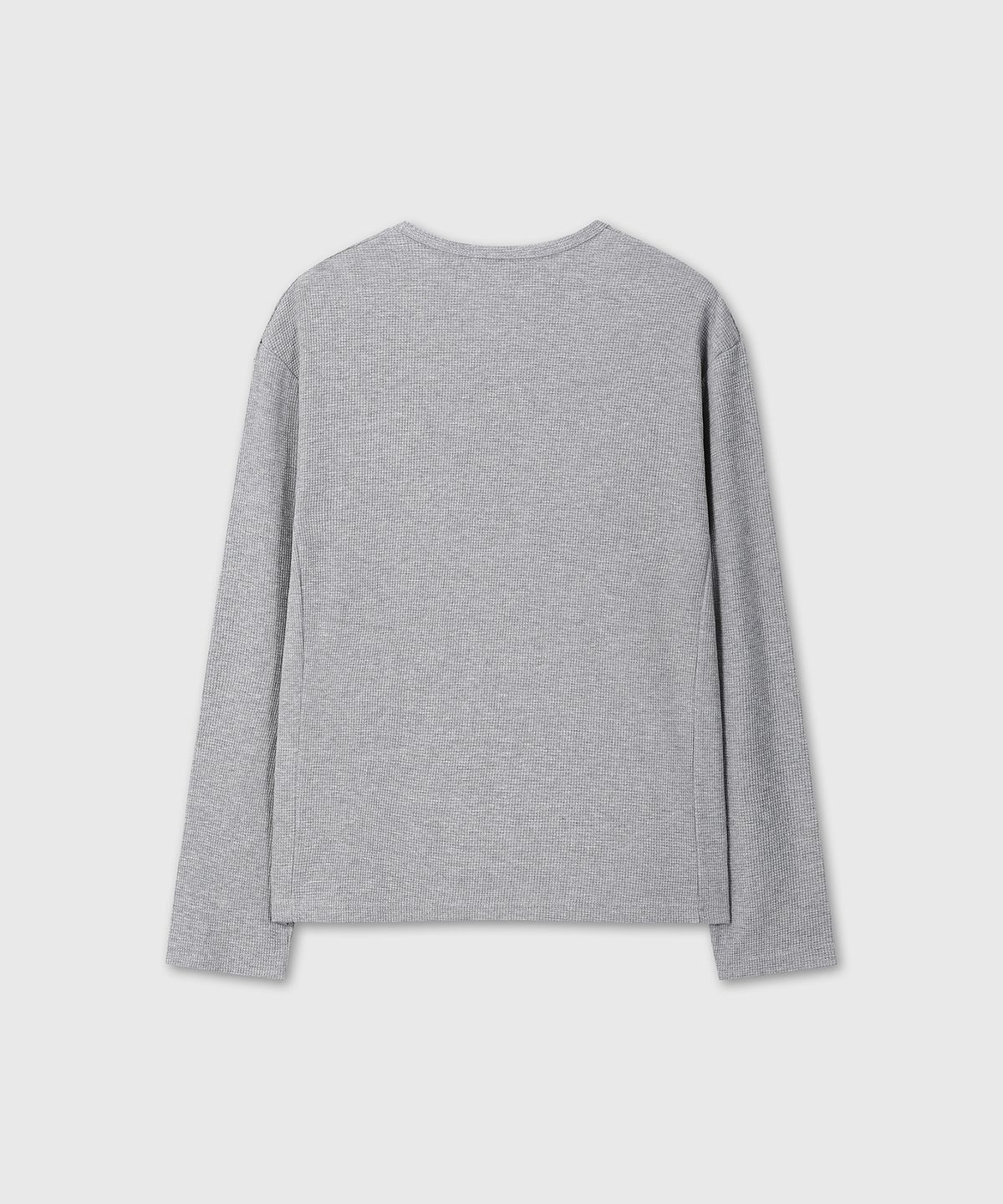 다이브인(DIVEIN) UNIFORM WAFFLE LONG SLEEVE (MELANGE GRAY)
