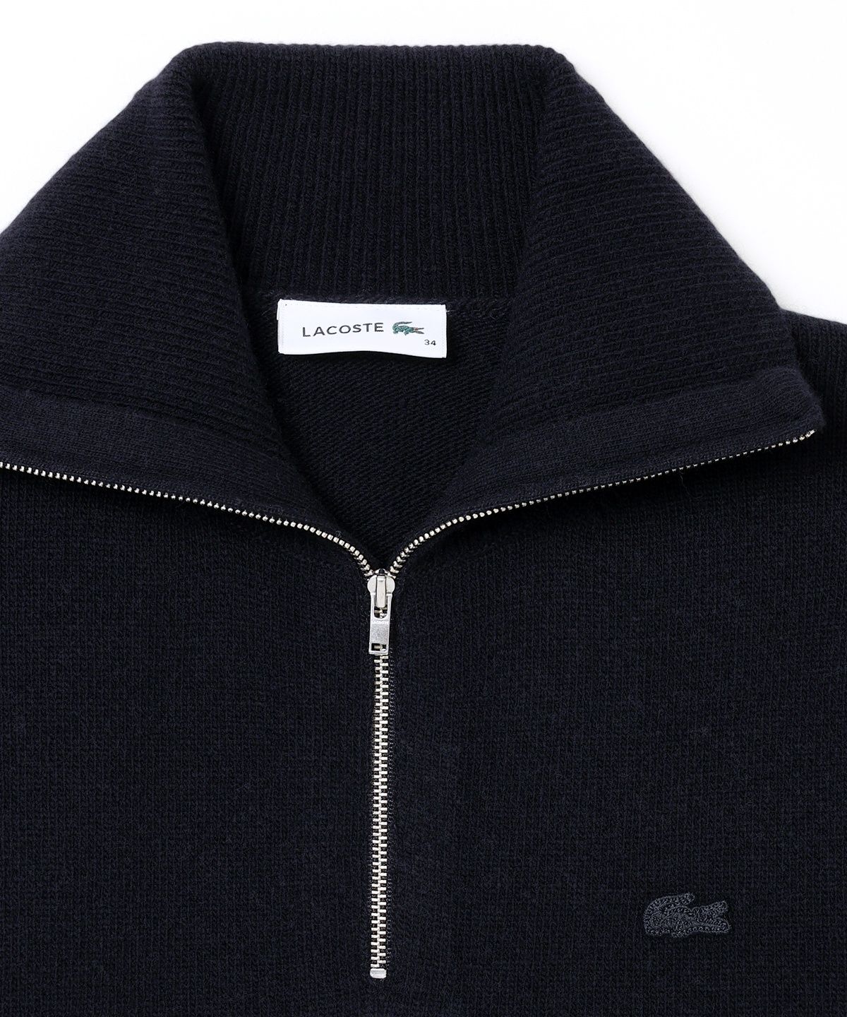라코스테(LACOSTE) 여성 스트라이프 하프집업 스웨터 AF924E-56N 166