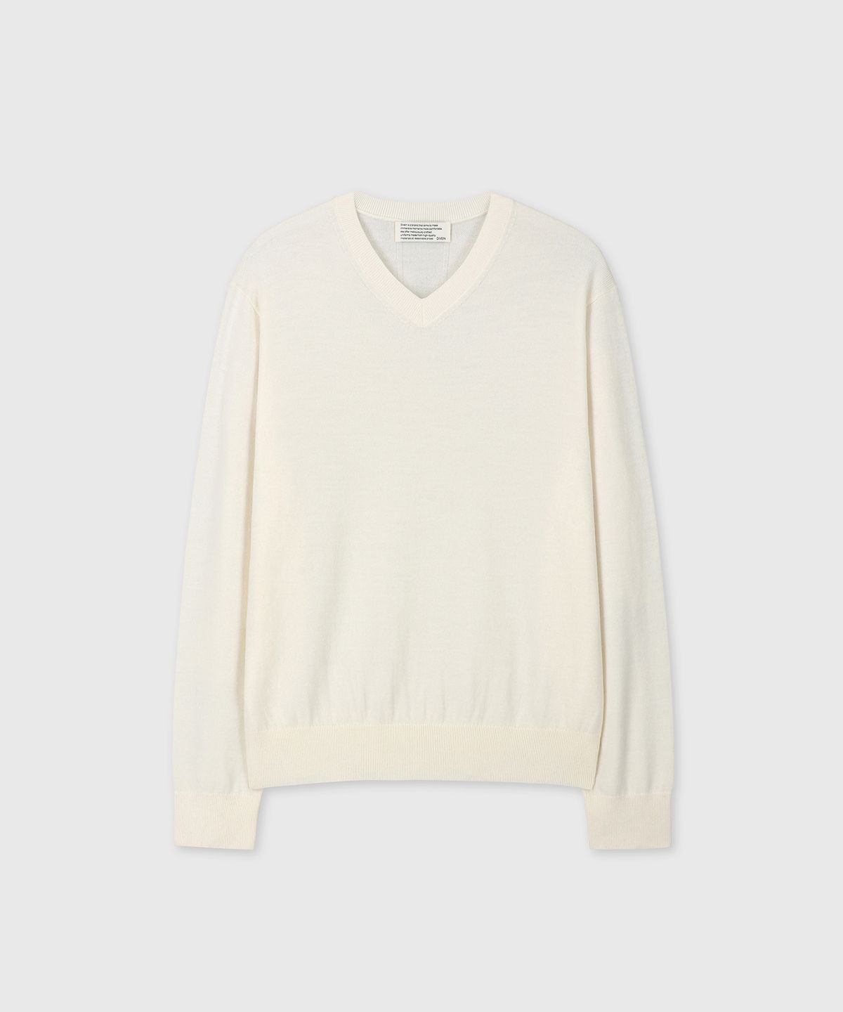 다이브인(DIVEIN) LOOSED FINE WOOL V-NECK KNIT (CREAM)