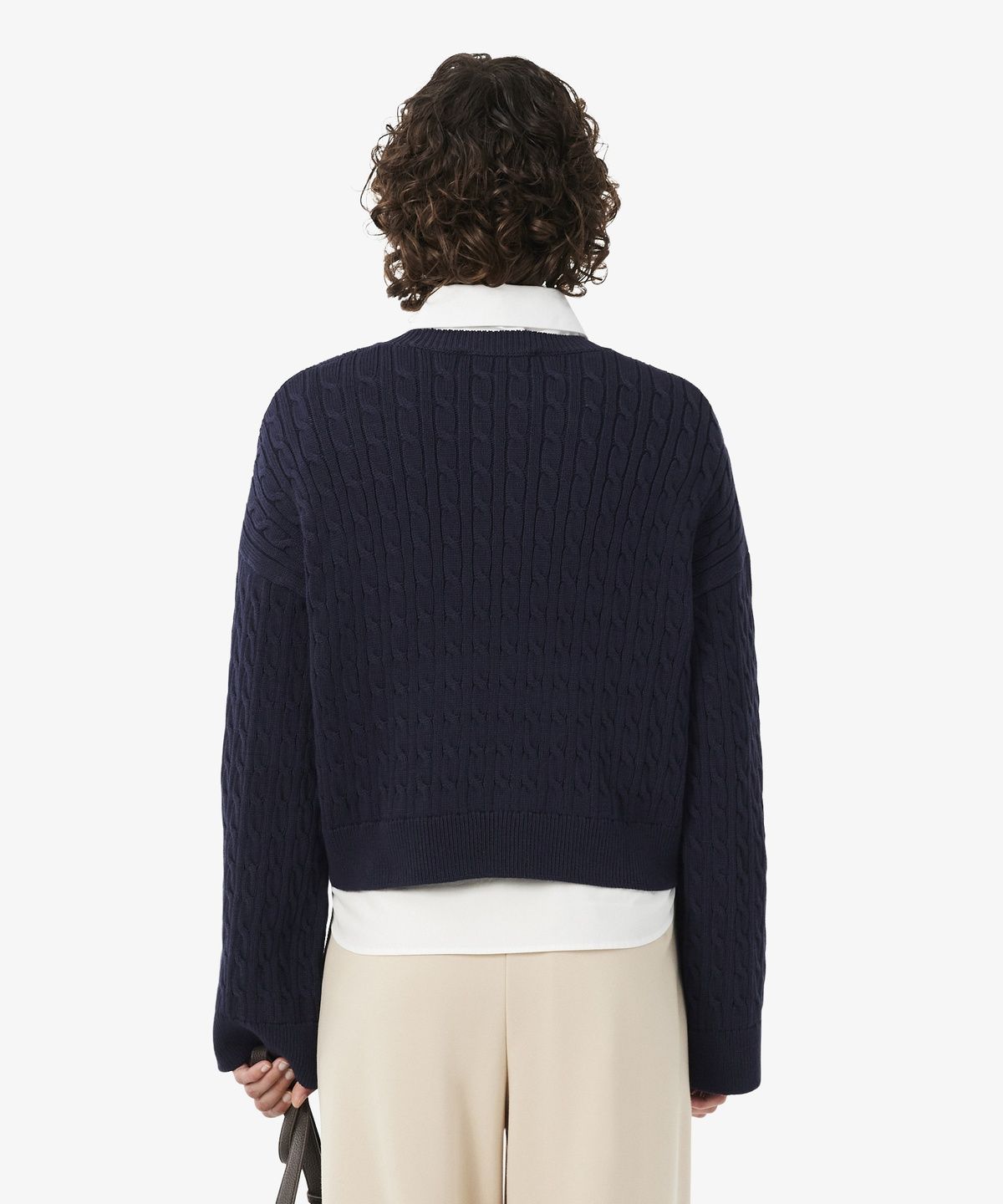 라코스테(LACOSTE) 여성 L로고 케이블 스웨터 AF8253-56N MXQ