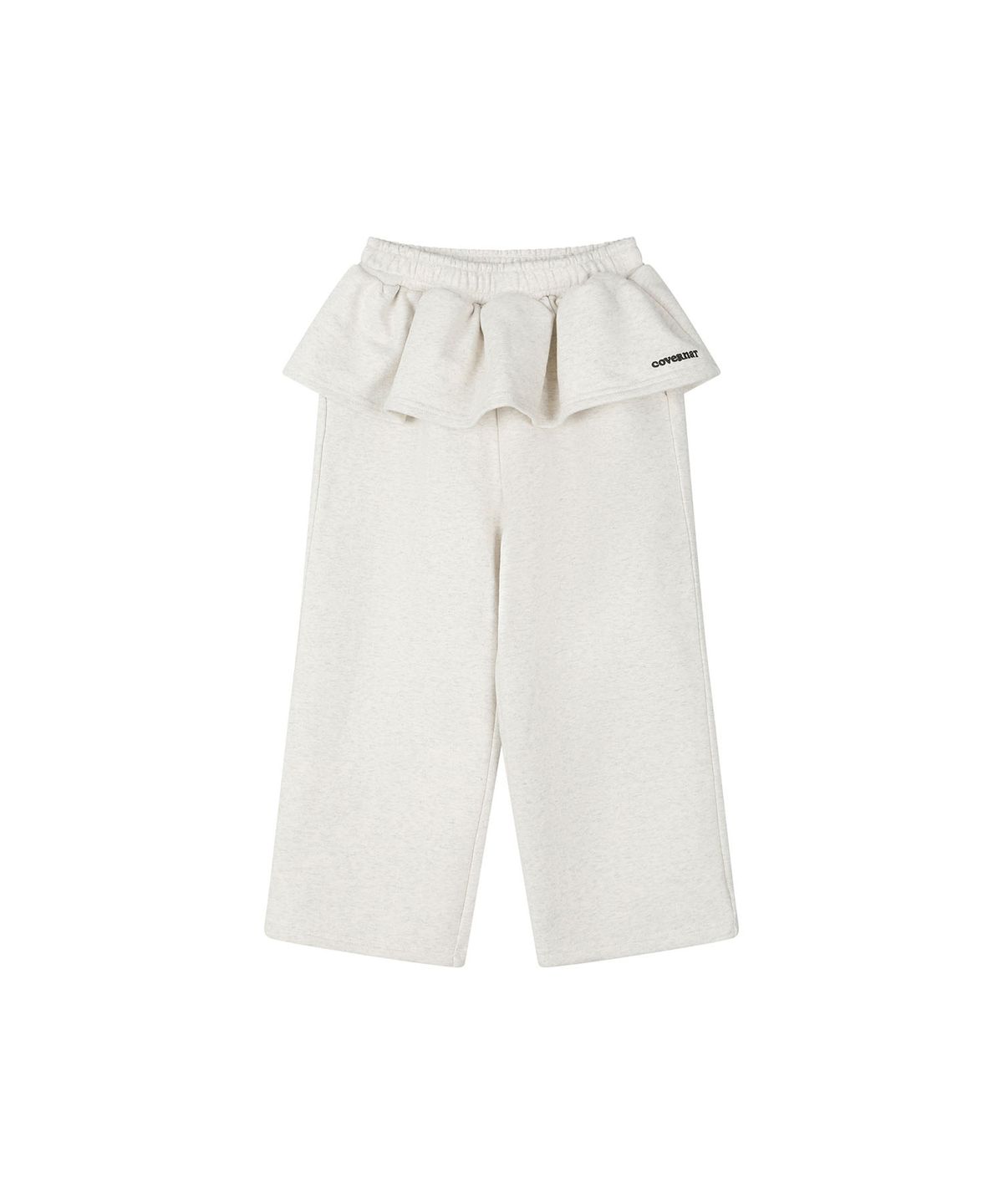 커버낫 키즈(COVERNAT KIDS) 스커트레이어드 와이드 저지 팬츠 오트밀 CK2603JP79OT