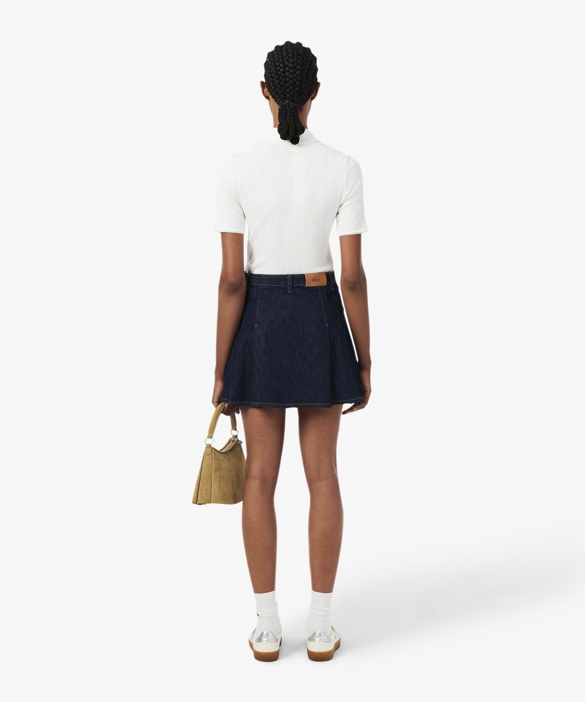 라코스테(LACOSTE) 여성 코튼 플리츠 미니 스커트 JF8311-56N RNE