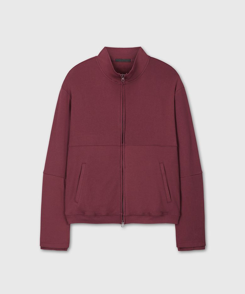 SOFT UNIFORM ZIP-UP JERSEY (BURGUNDY)