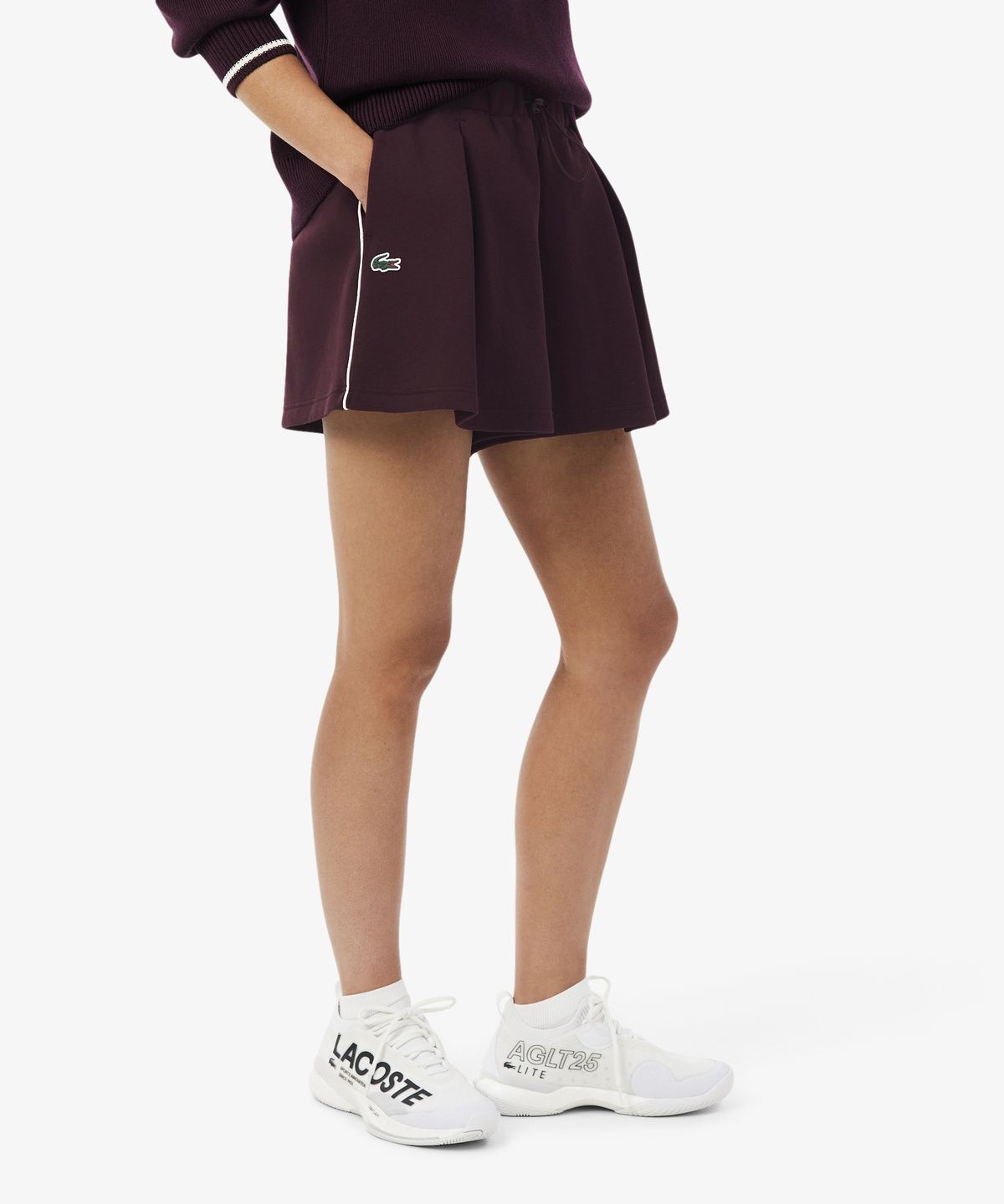 라코스테(LACOSTE) 여성 테니스 헤리티지 피케 쇼츠 GF6775-56N 3KE